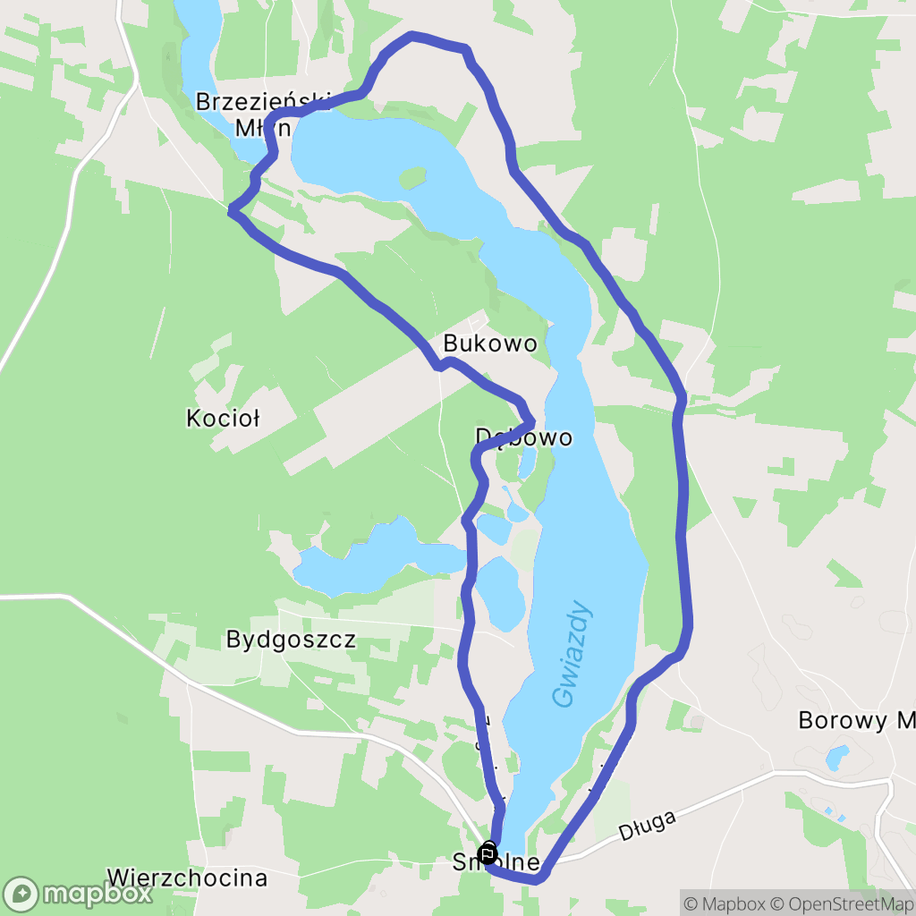 Borowy Młyn: mapa trasy - Poland