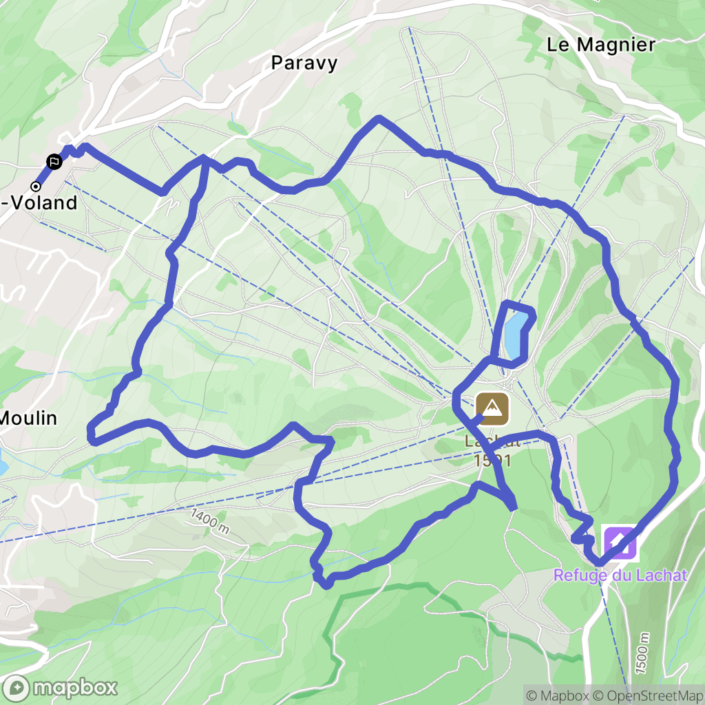 Crest-Voland : carte du parcours de randonnée - France