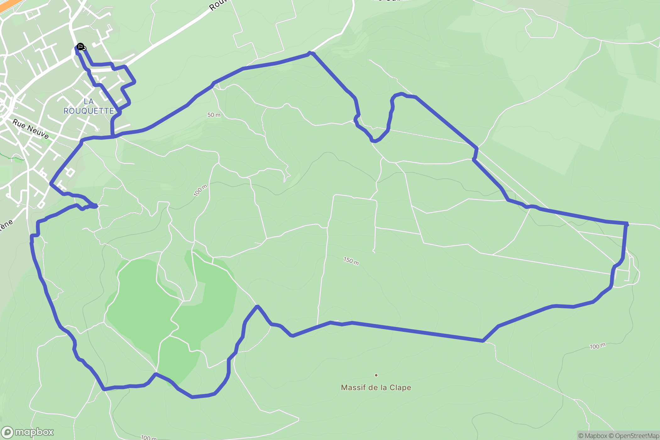 Fleury : carte du parcours de randonnée - France
