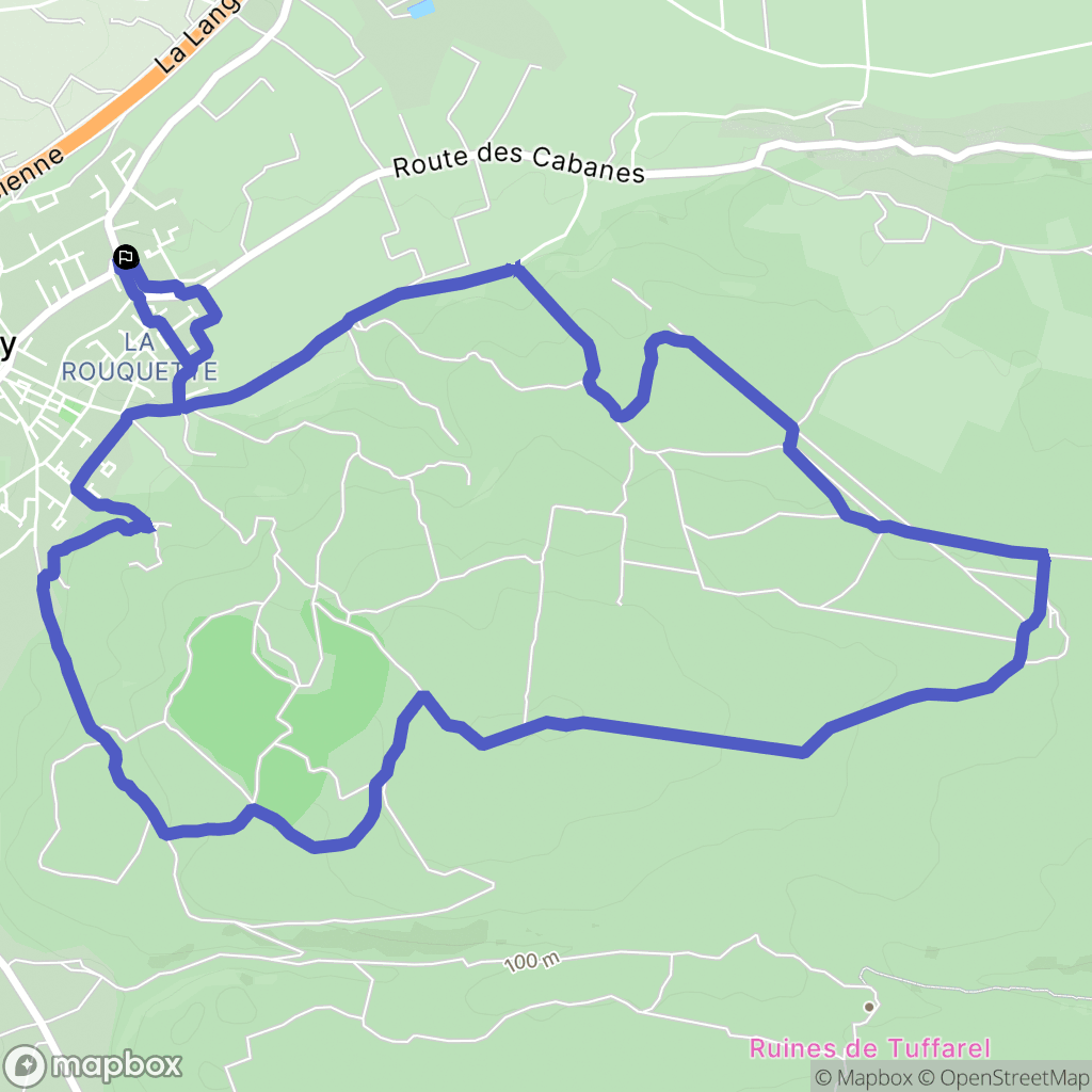 Fleury : carte du parcours de randonnée - France
