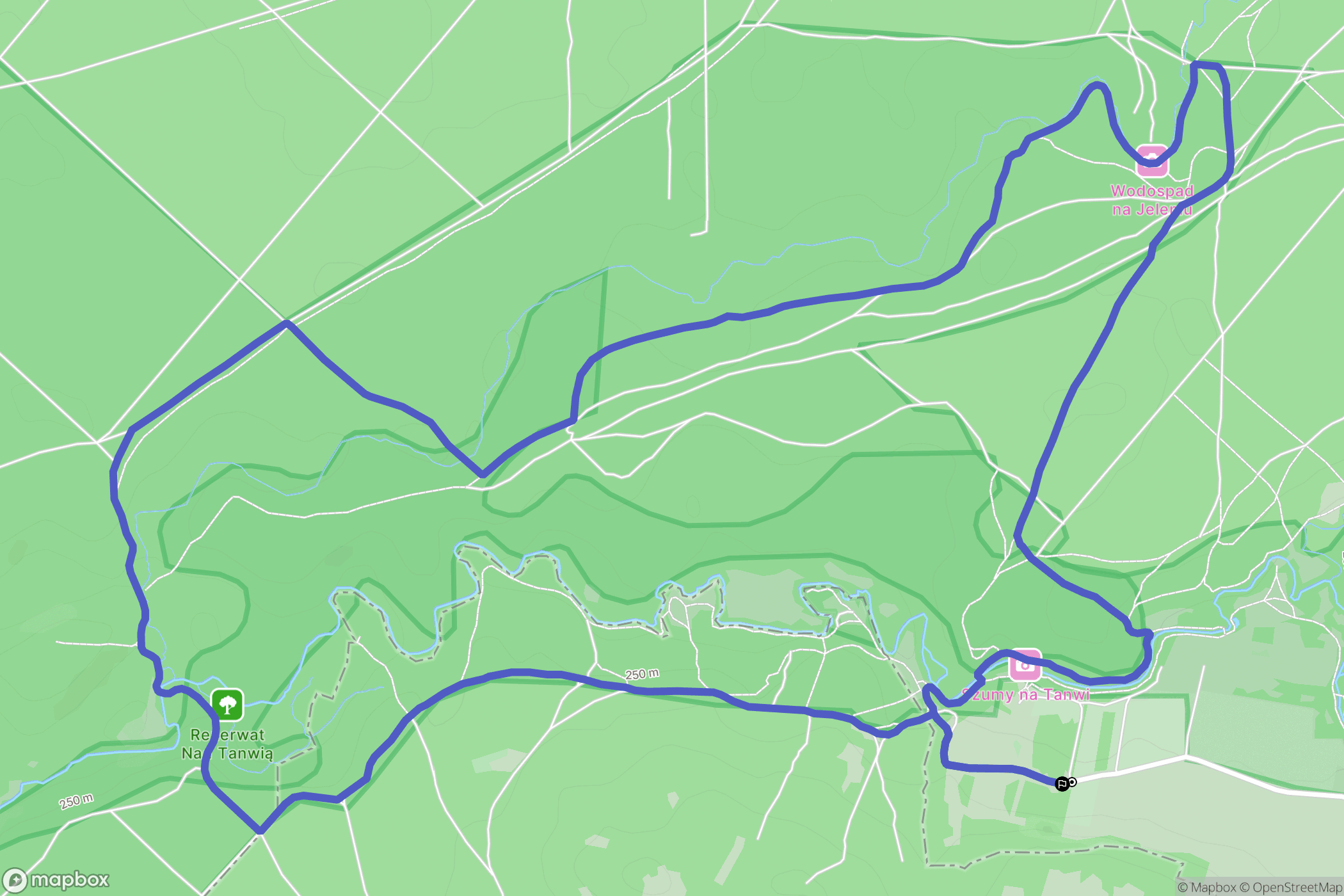 Huta Szumy: mapa trasy - Poland
