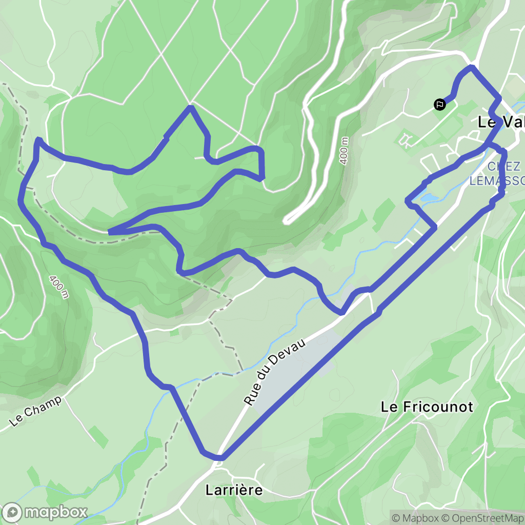 Le Val-d'Ajol : carte du parcours de randonnée - France