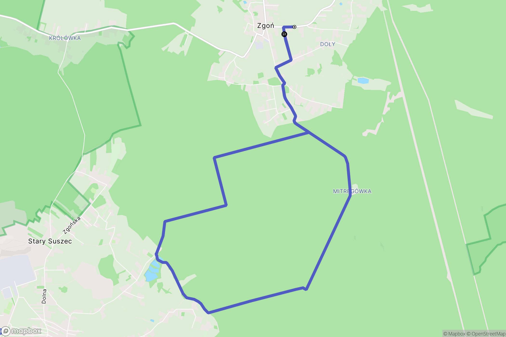 Orzesze: mapa trasy - Poland