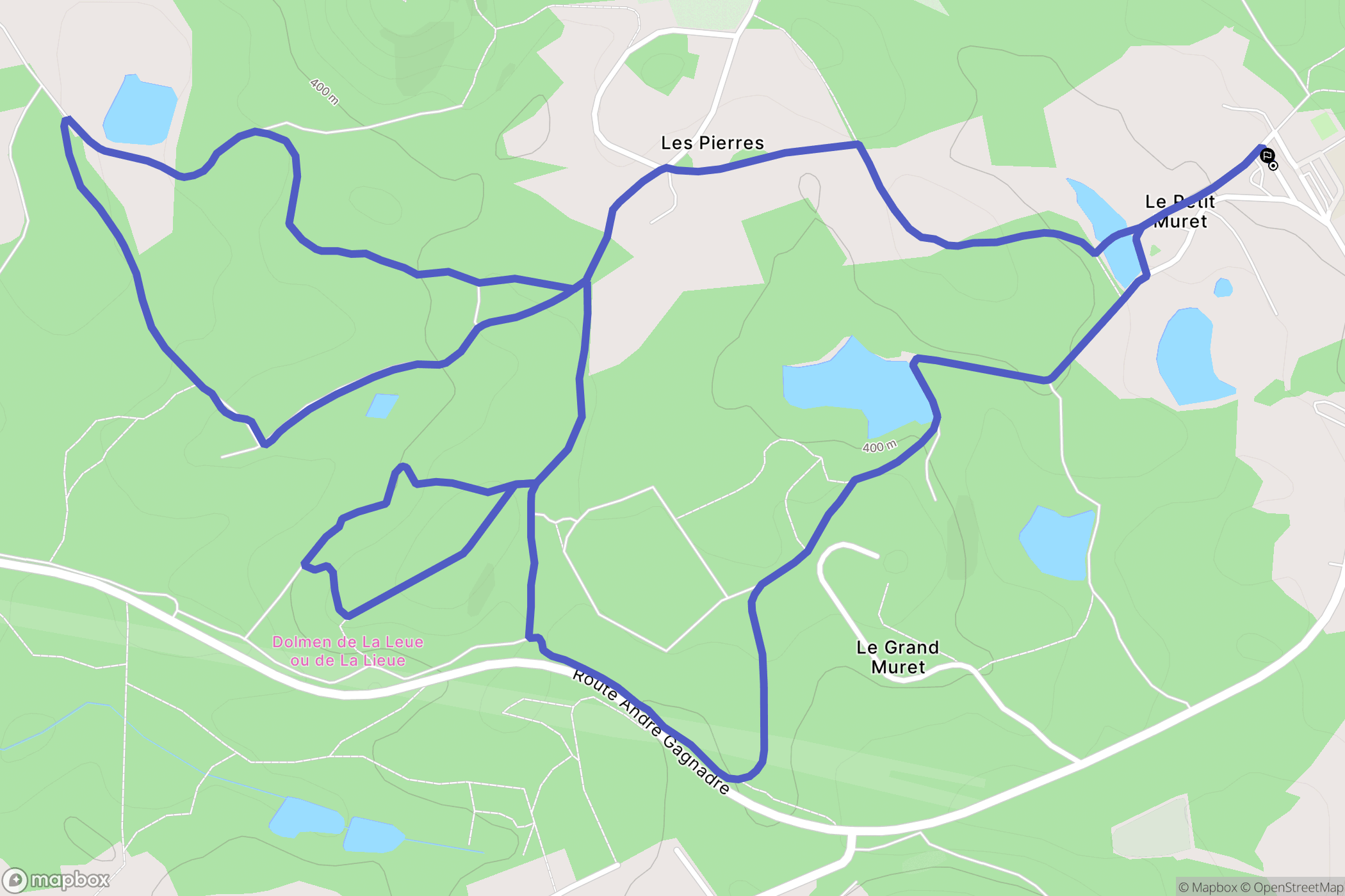 Ambazac : carte du parcours de randonnée - France