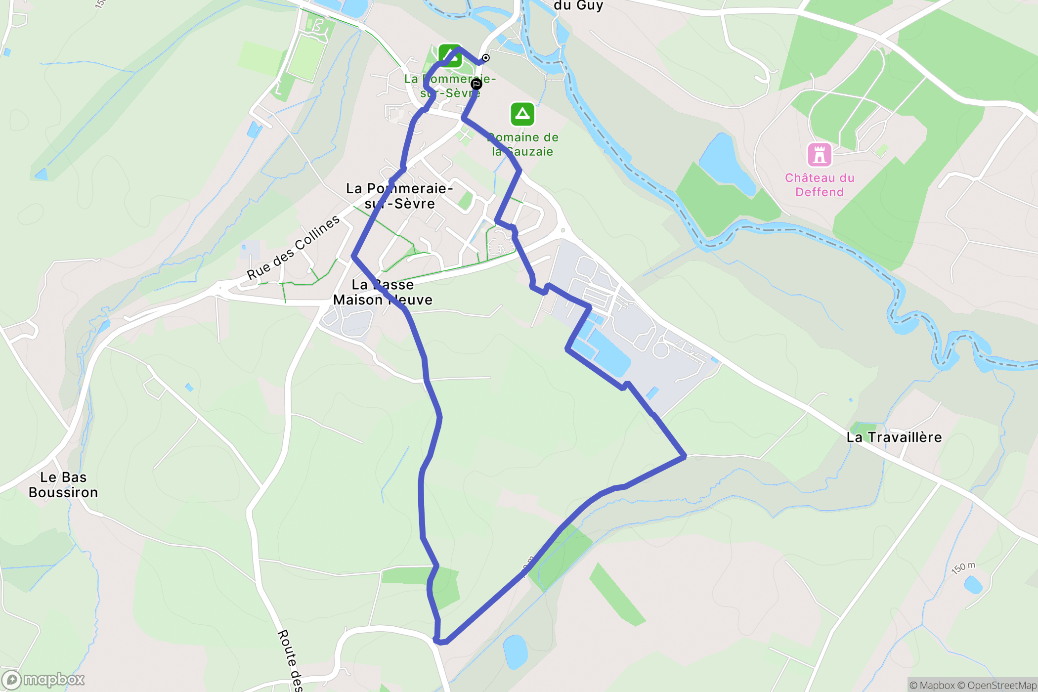 Sèvremont : carte du parcours de randonnée - France