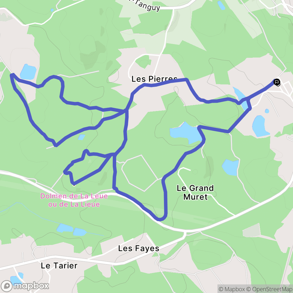 Ambazac : carte du parcours de randonnée - France