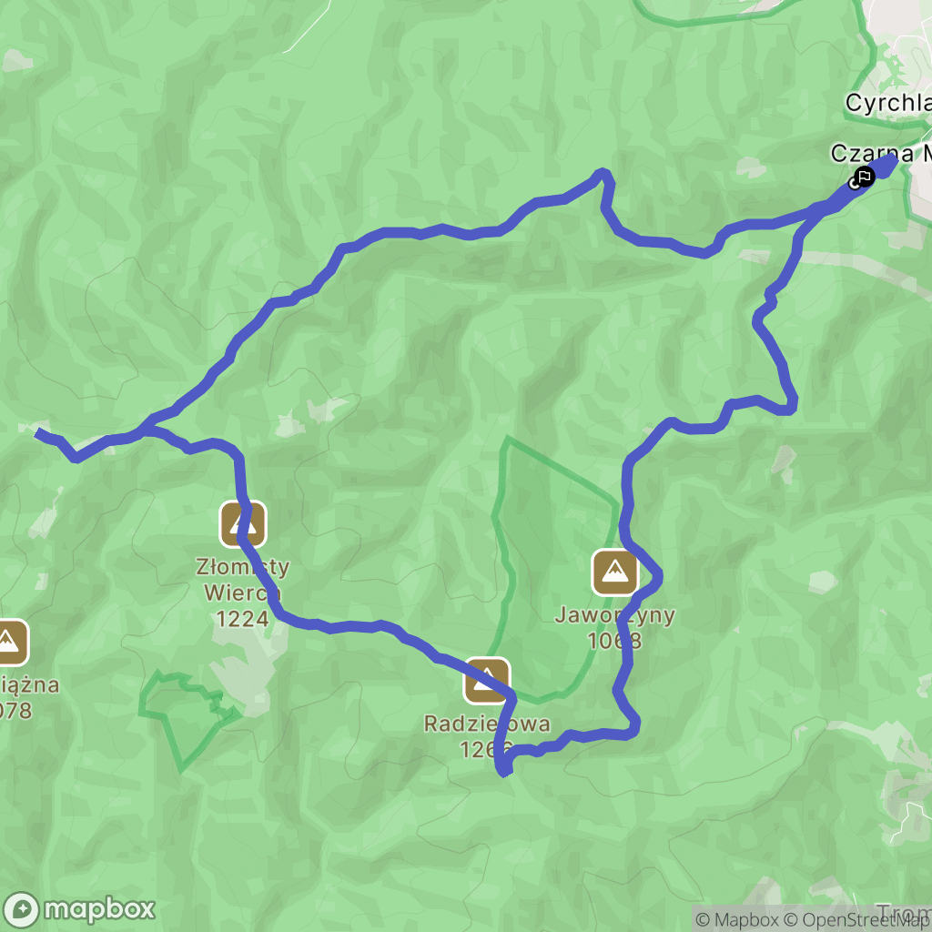 Rytro: mapa trasy - Poland