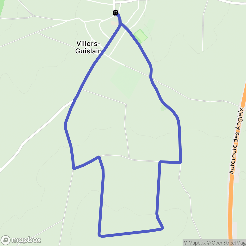 Villers-Guislain : carte du parcours de randonnée - France