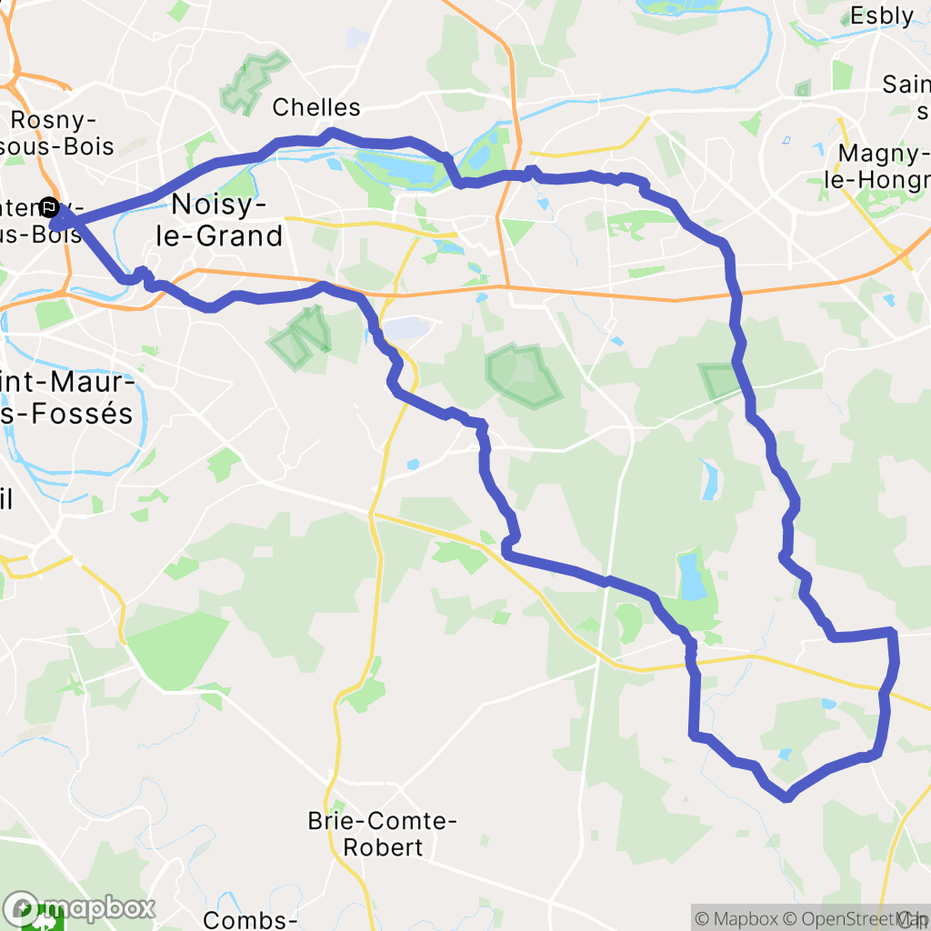 Fontenay-sous-Bois : carte du parcours de randonnée - France