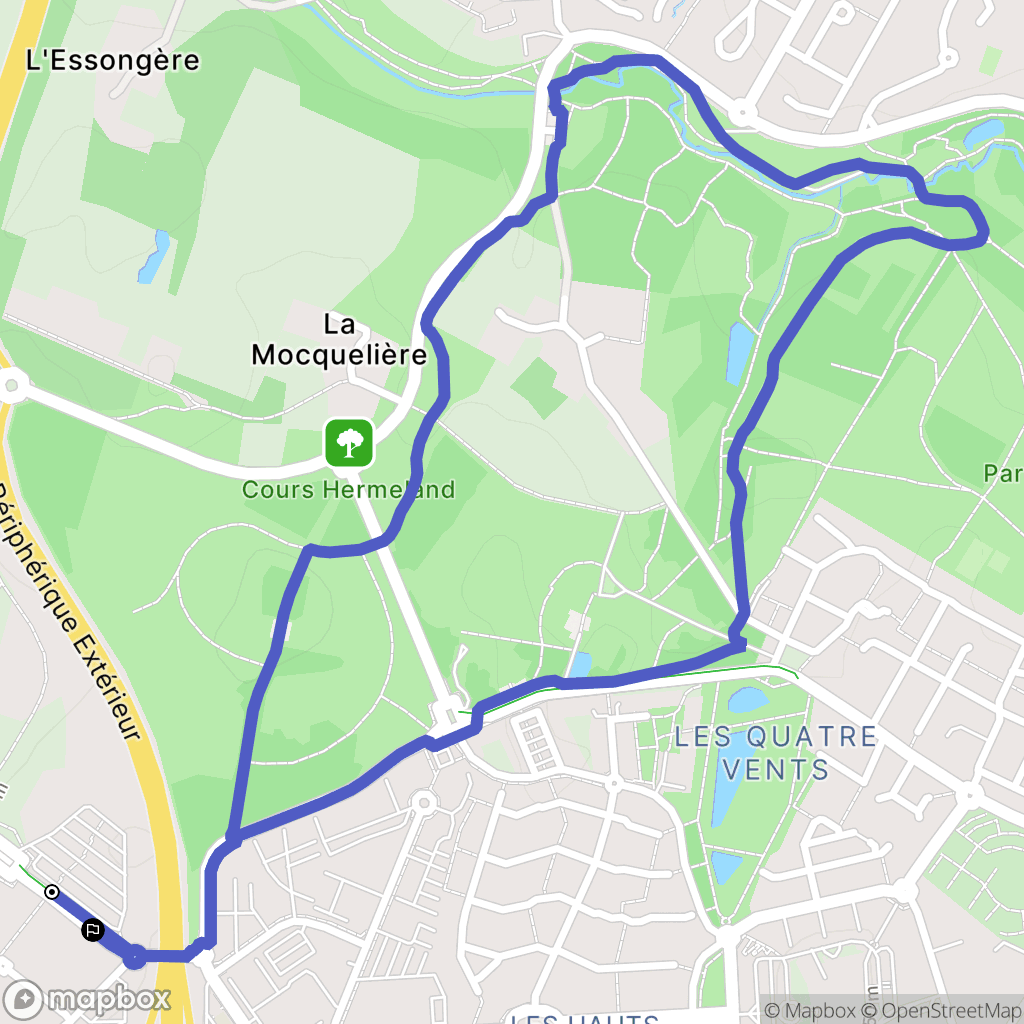 Saint-Herblain : carte du parcours de randonnée - France