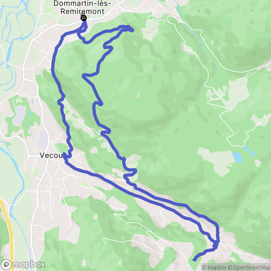 Dommartin-lès-Remiremont : carte du parcours de randonnée - France