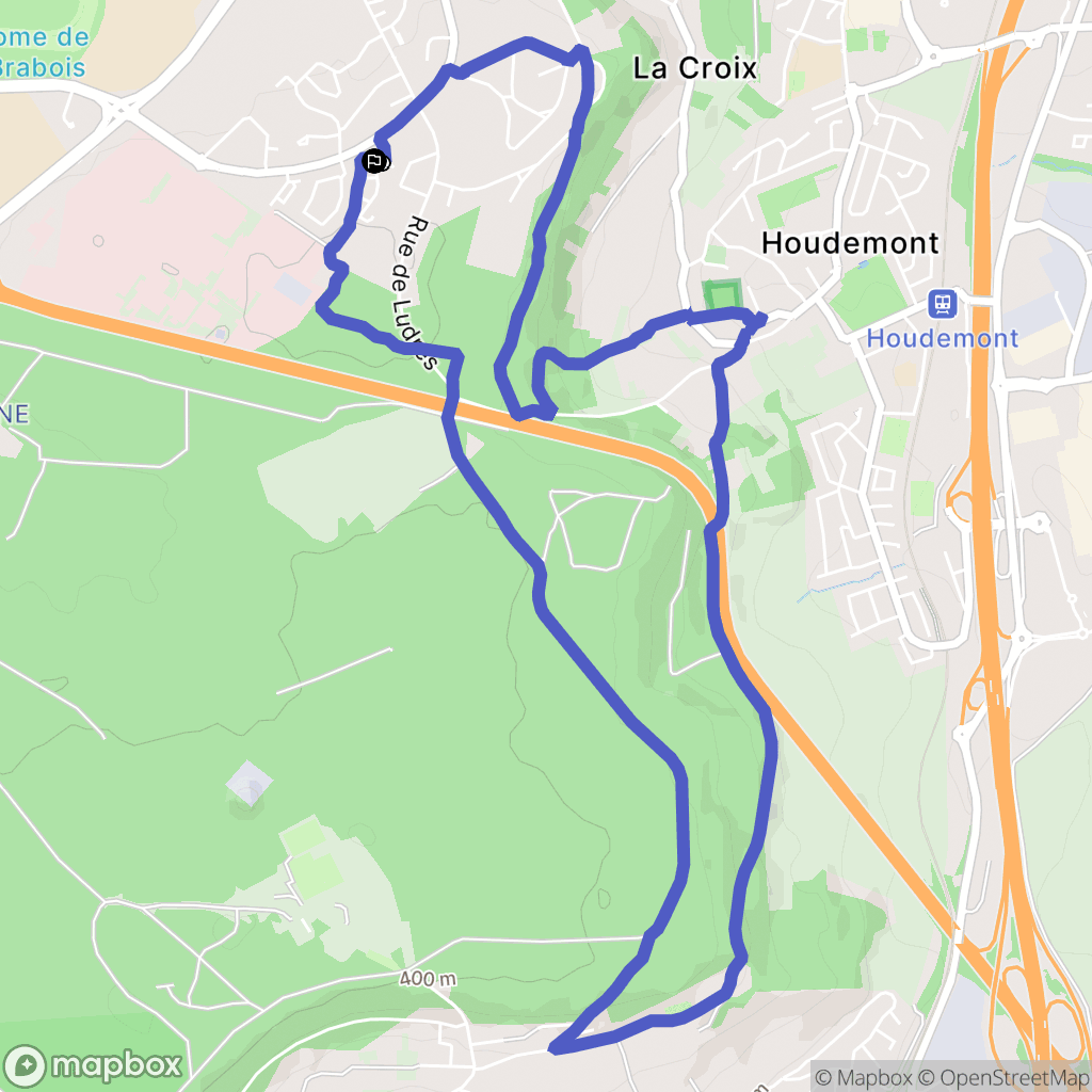 Vandœuvre-lès-Nancy : carte du parcours de randonnée - France