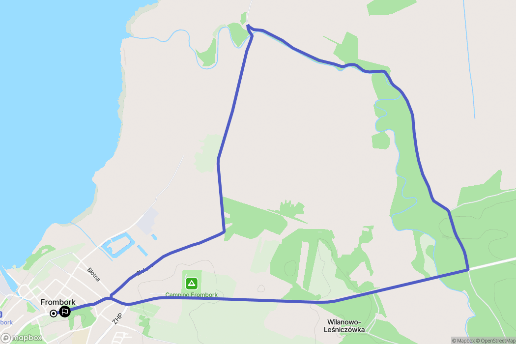 Frombork: mapa trasy - Poland