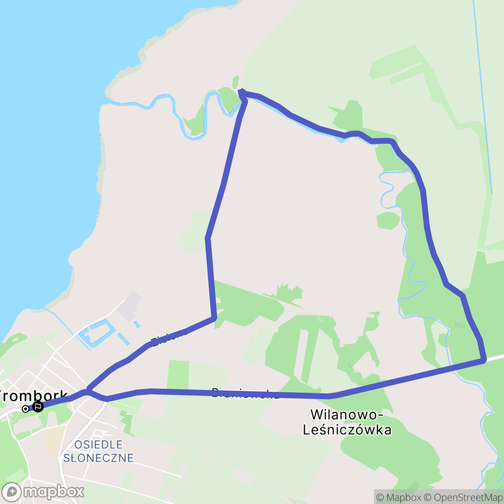 Frombork: mapa trasy - Poland