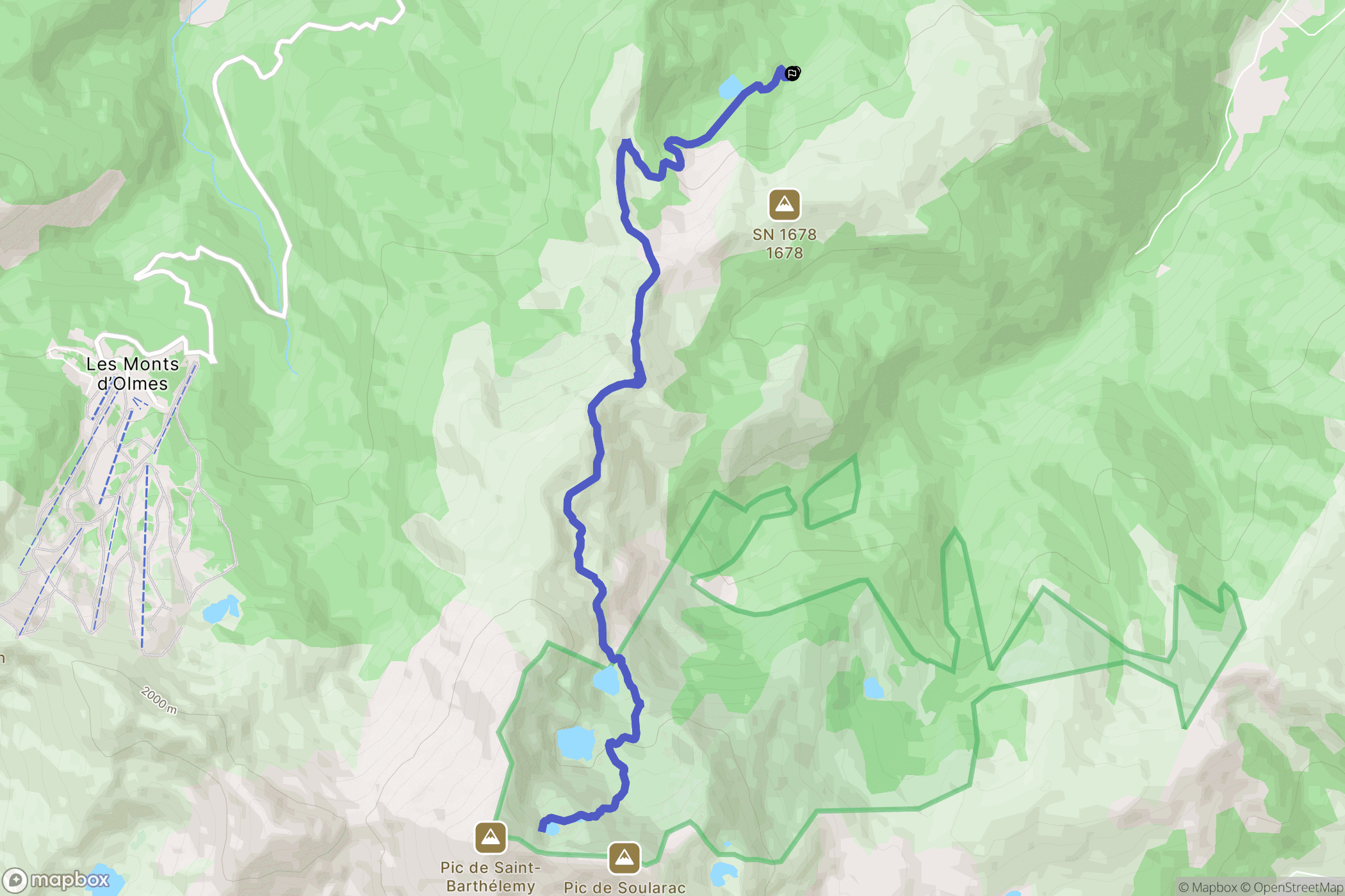 Montferrier : carte du parcours de randonnée - France