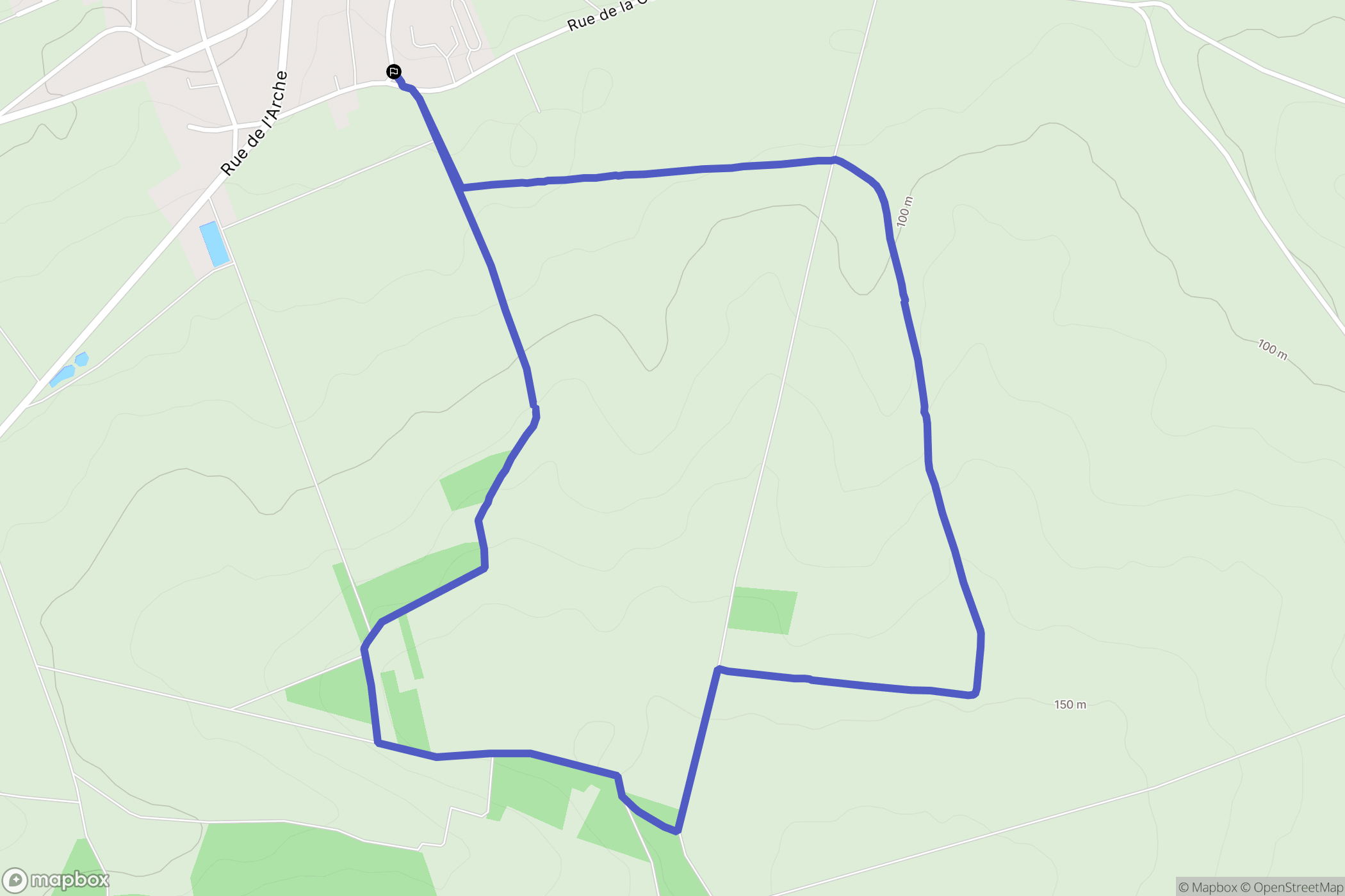 Sergines : carte du parcours de randonnée - France