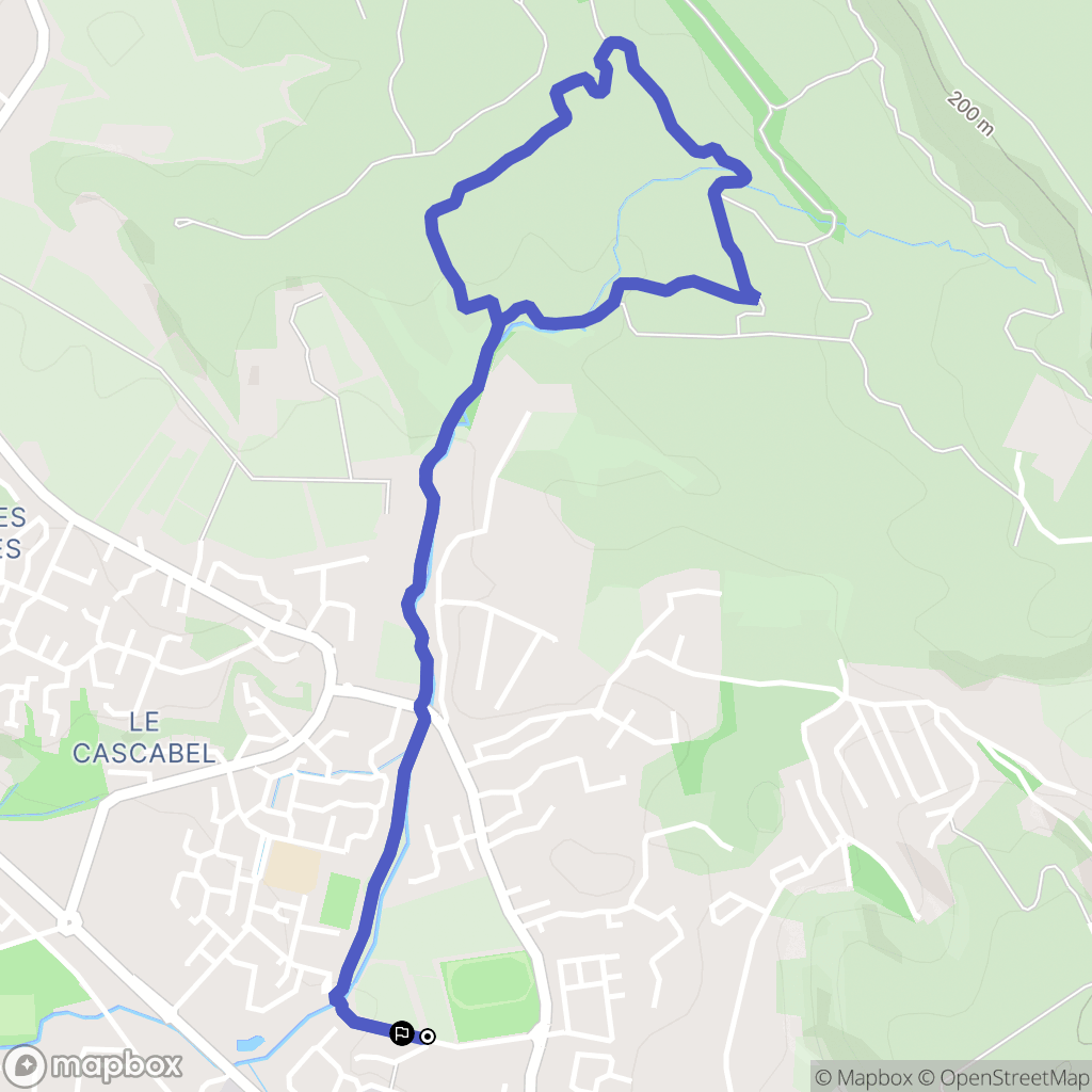 Les Pennes-Mirabeau : carte du parcours de randonnée - France