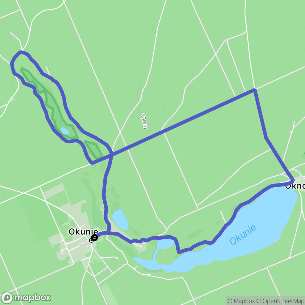 Okunie: mapa trasy - Poland