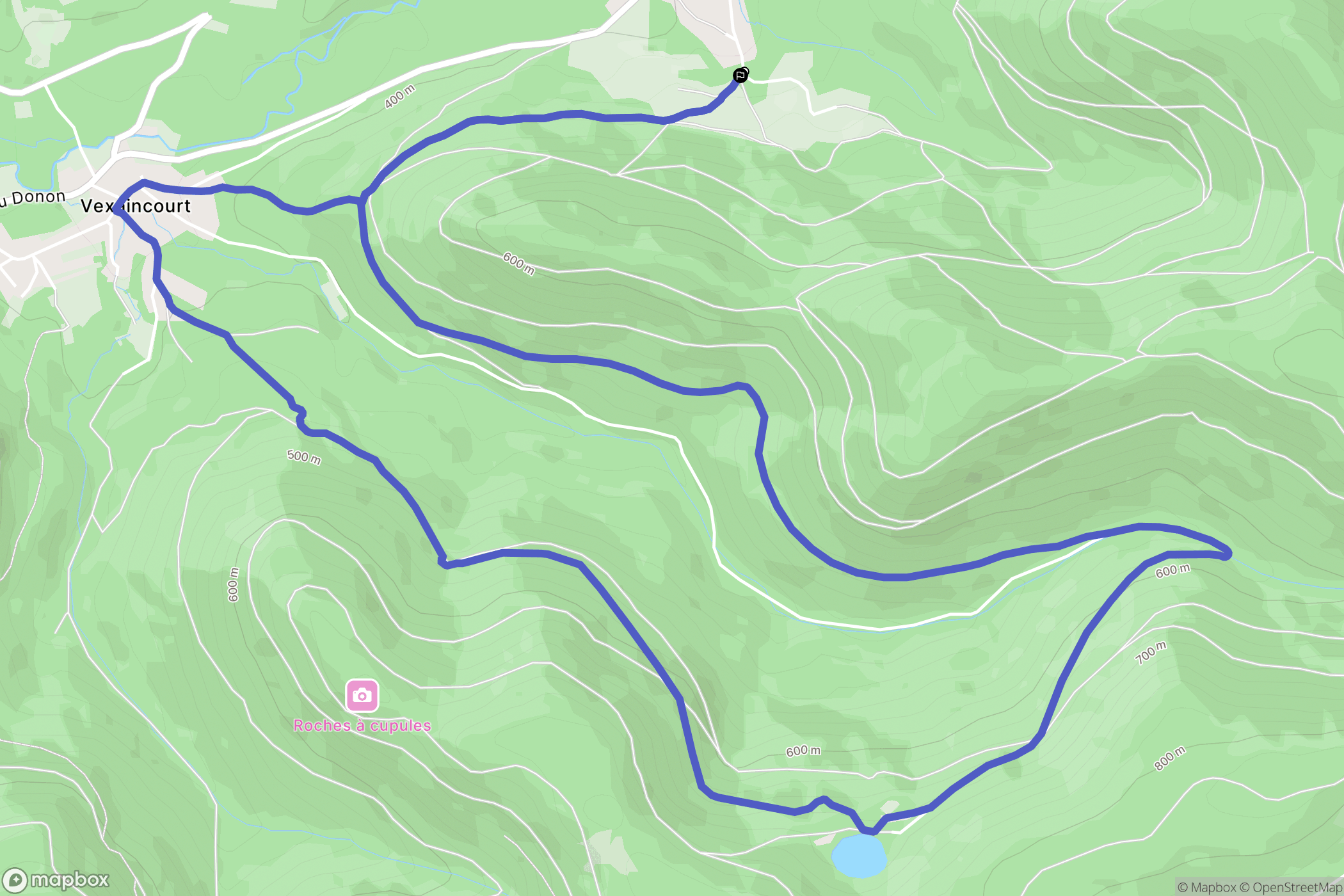 Luvigny : carte du parcours de randonnée - France