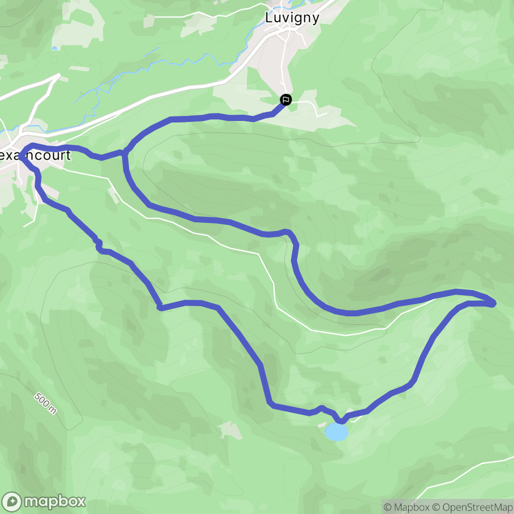 Luvigny : carte du parcours de randonnée - France