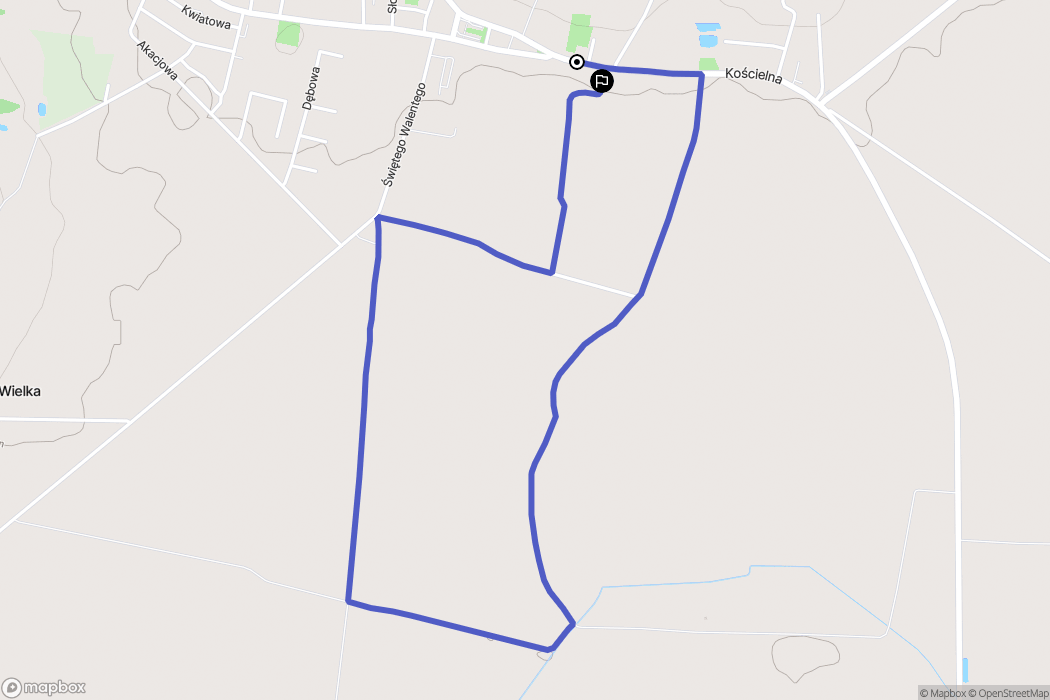 Wysoka: mapa trasy - Poland