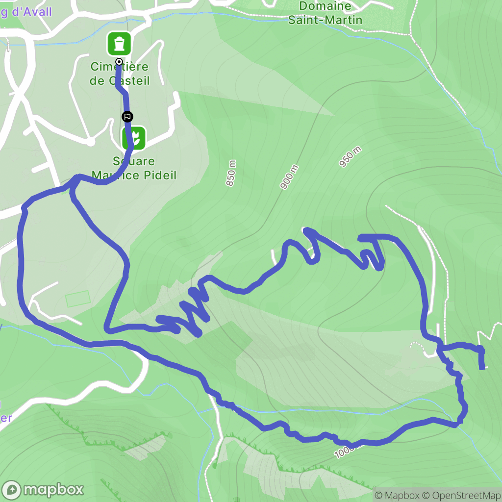 Casteil : carte du parcours de randonnée - France