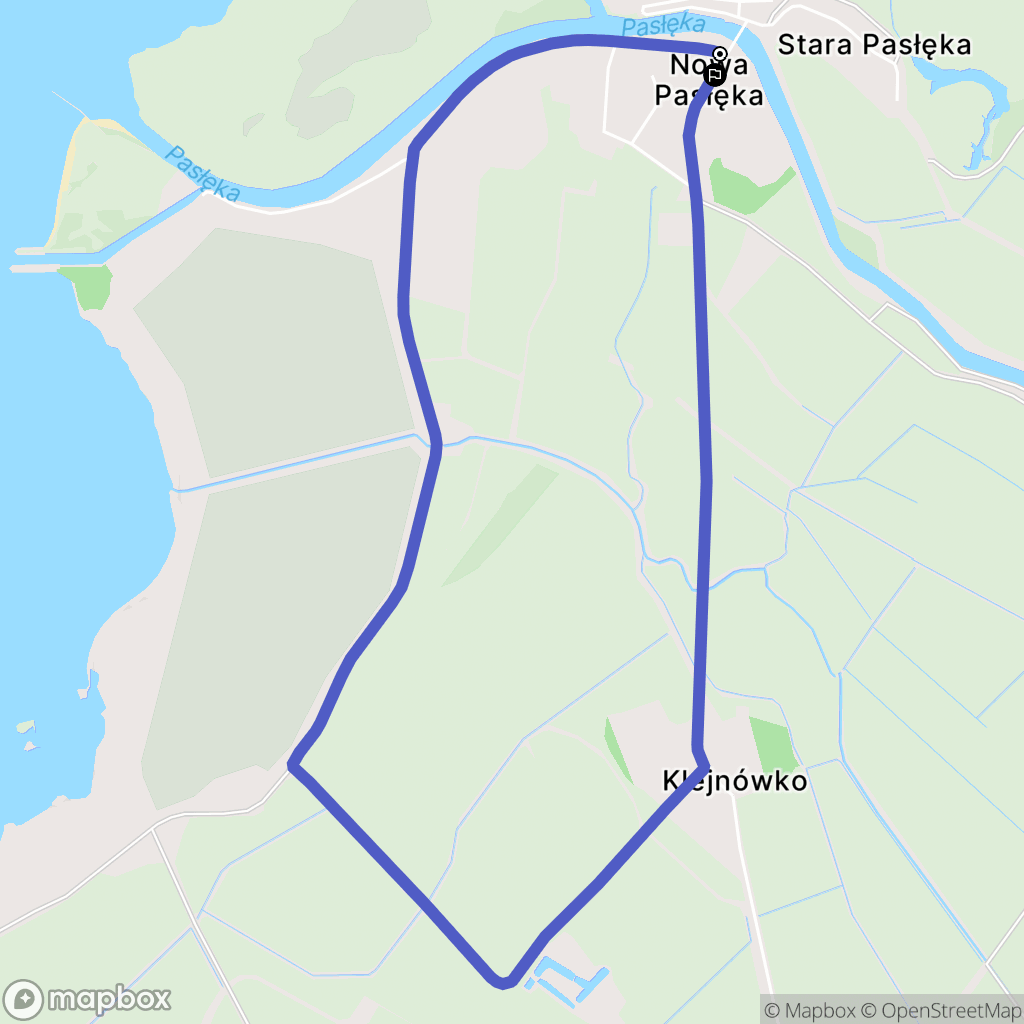 Nowa Pasłęka: mapa trasy - Poland