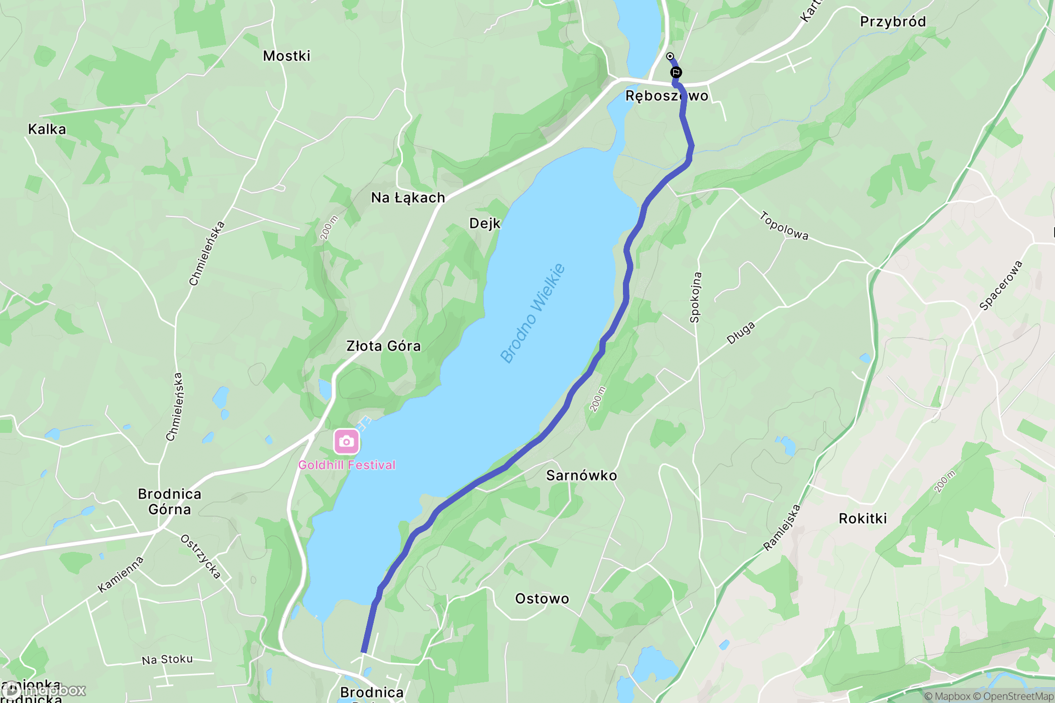 Ręboszewo: mapa trasy - Poland