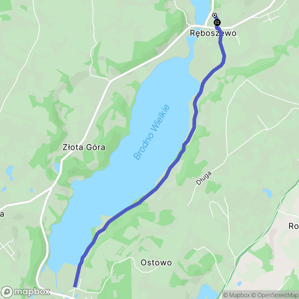 Ręboszewo: mapa trasy - Poland