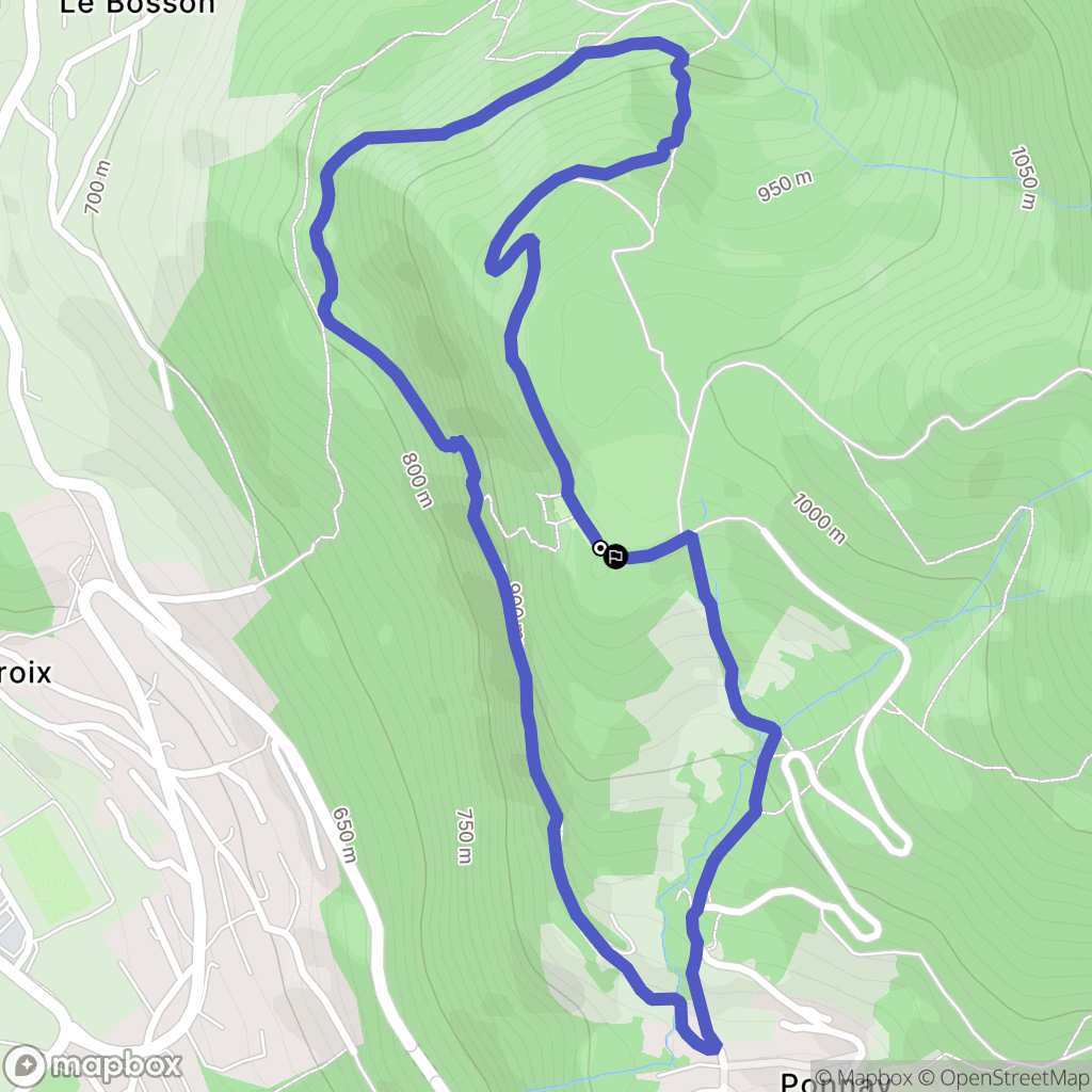 Talloires-Montmin : carte du parcours de randonnée - France