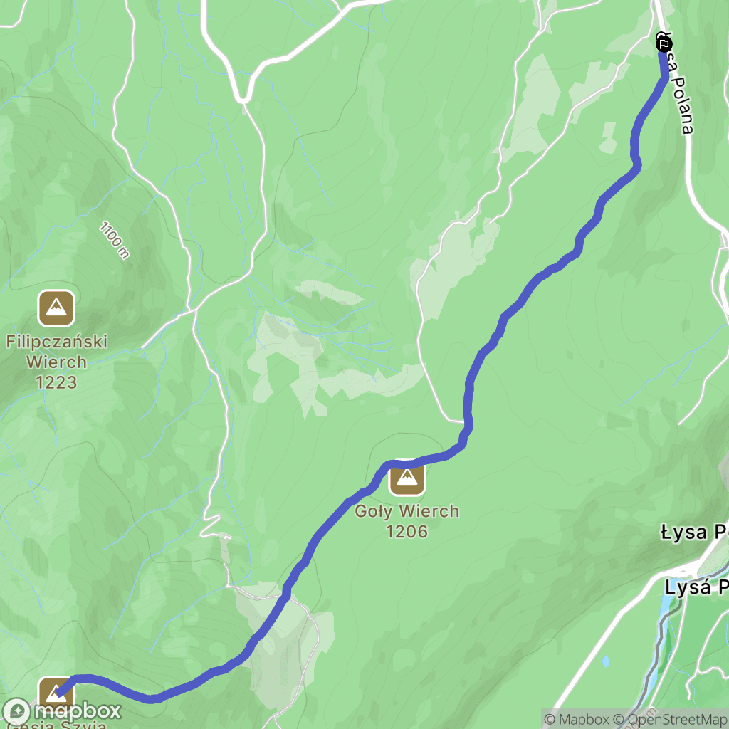 Bukowina Tatrzańska: mapa trasy - Poland