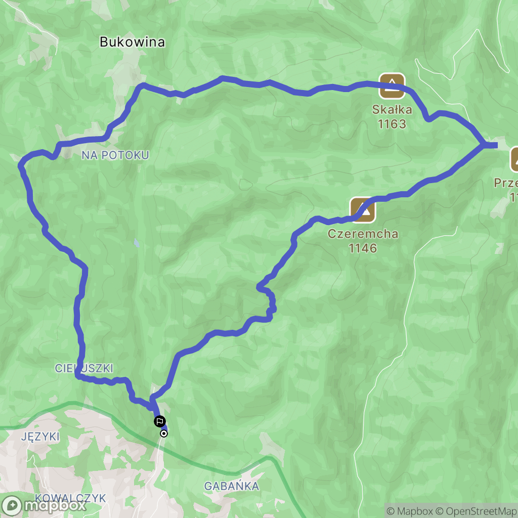 Szczawnica: mapa trasy - Poland