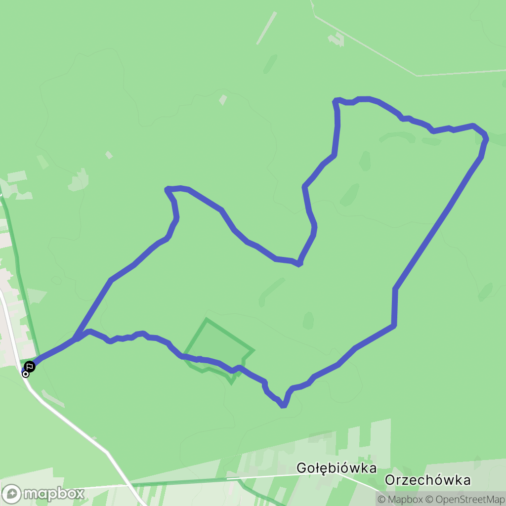 Michniów: mapa trasy - Poland