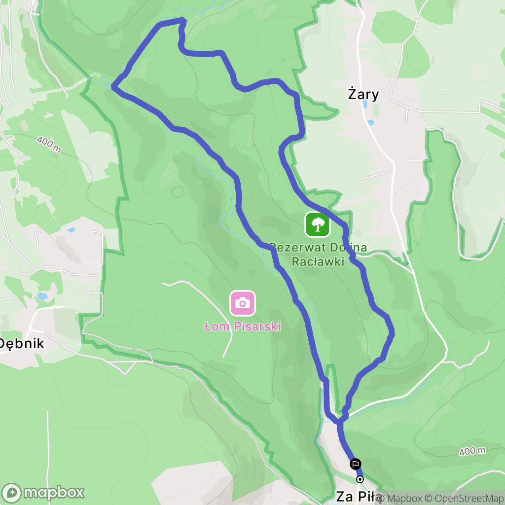 Dubie: mapa trasy - Poland