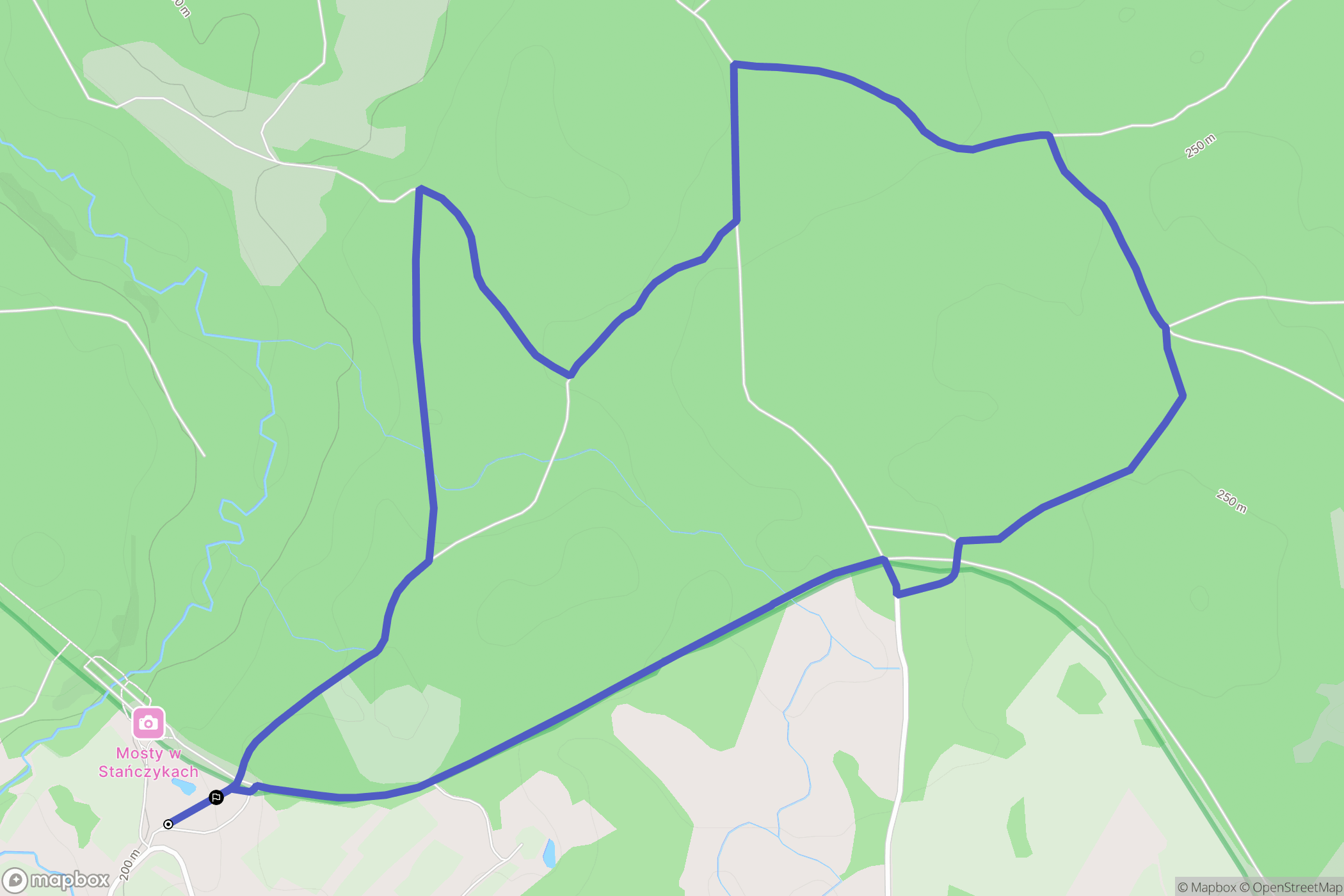Stańczyki: mapa trasy - Poland