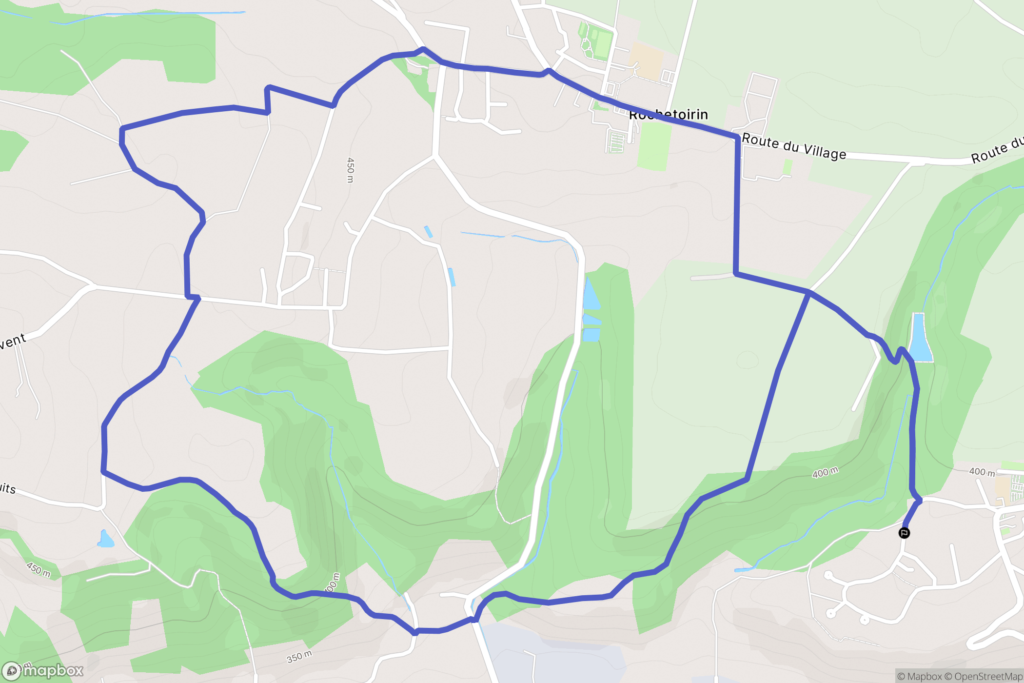 Saint-Jean-de-Soudain : carte du parcours de randonnée - France
