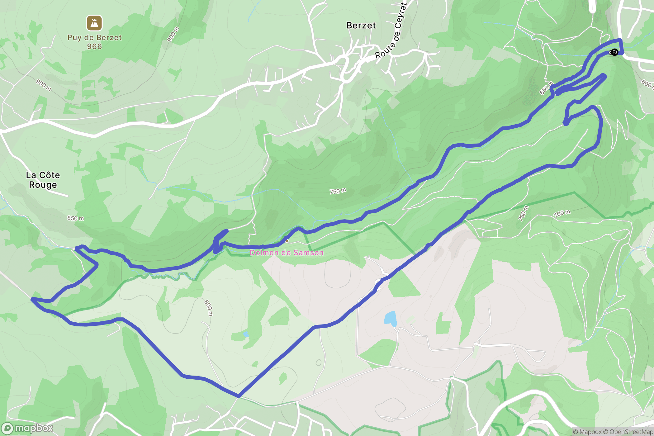 Ceyrat : carte du parcours de randonnée - France