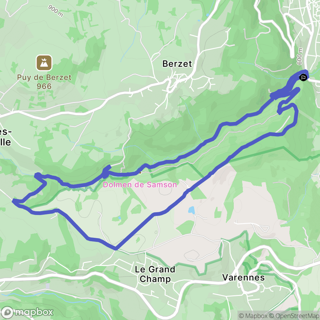 Ceyrat : carte du parcours de randonnée - France