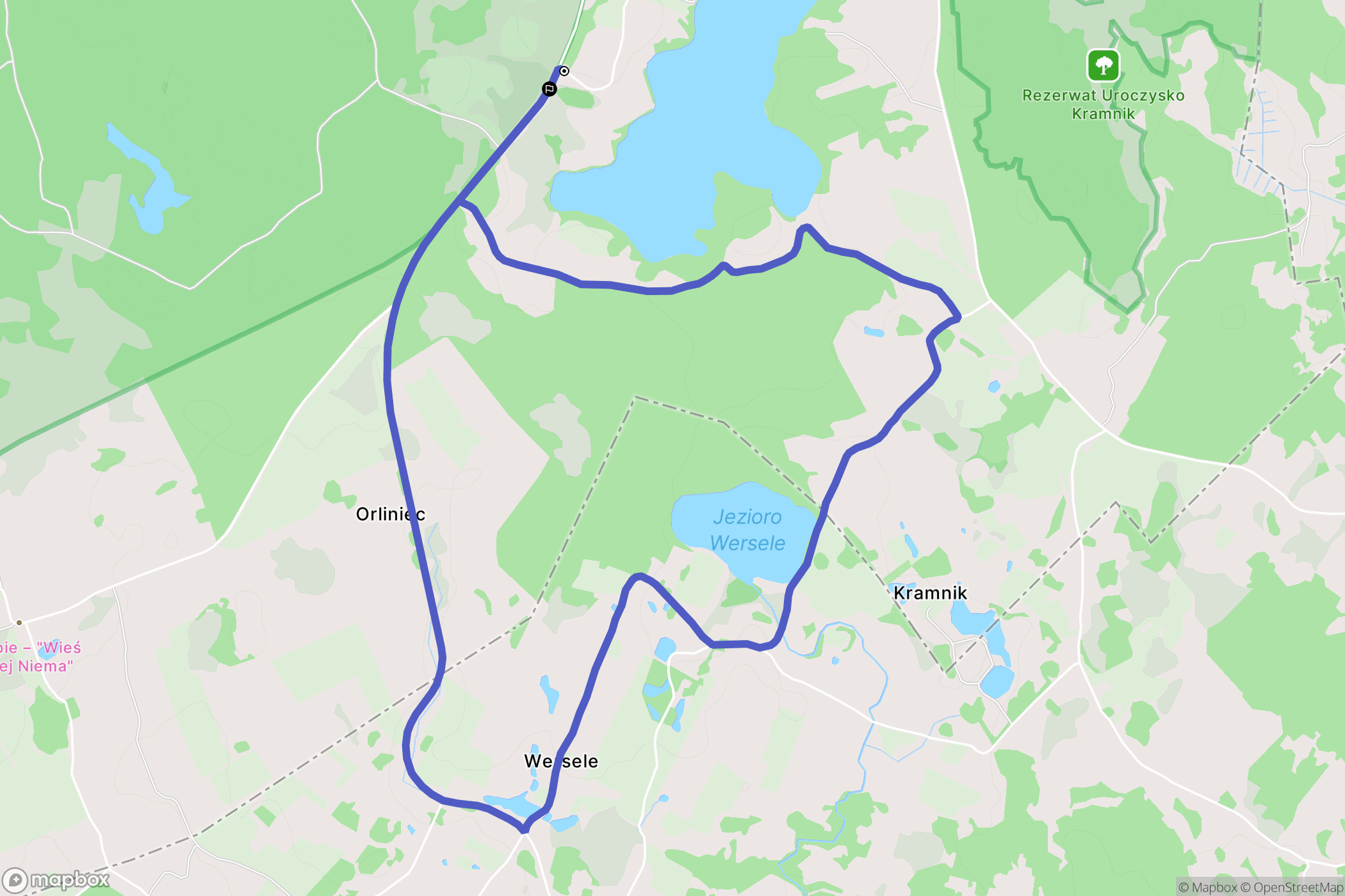 Pobłędzie: mapa trasy - Poland