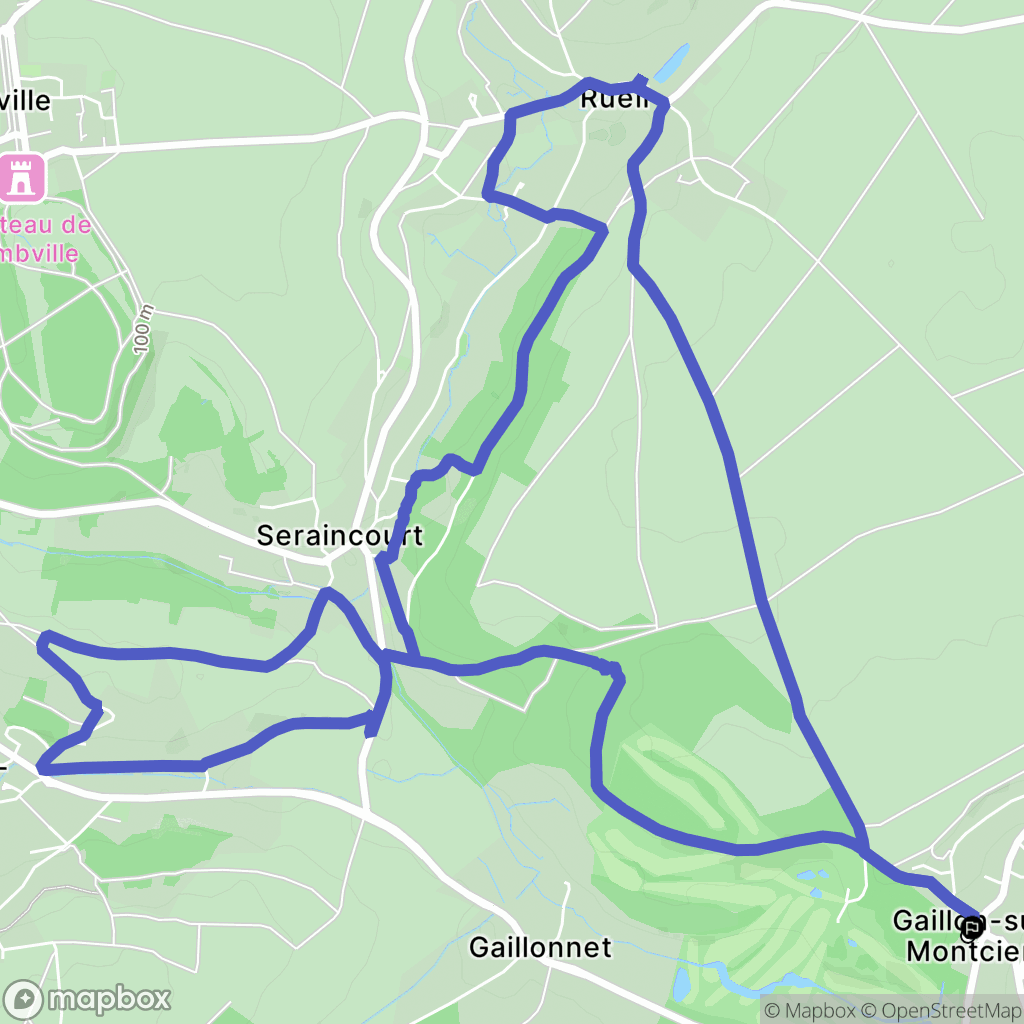 Gaillon-sur-Montcient : carte du parcours de randonnée - France