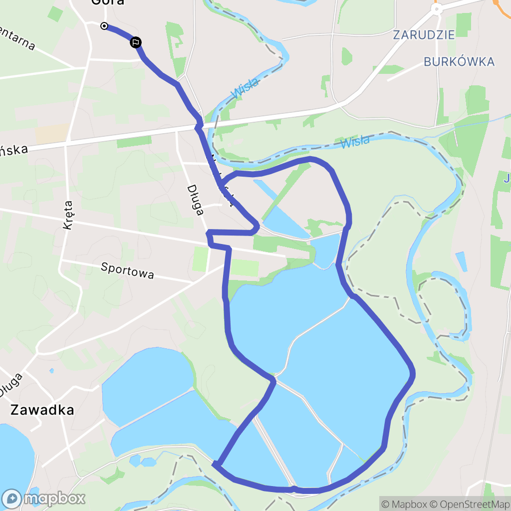 Góra: mapa trasy - Poland