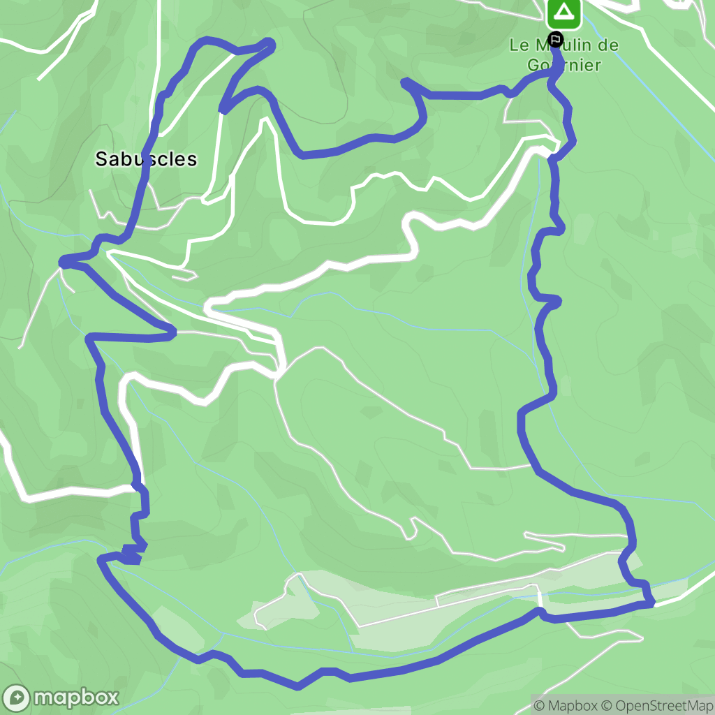 Malbosc : carte du parcours de randonnée - France