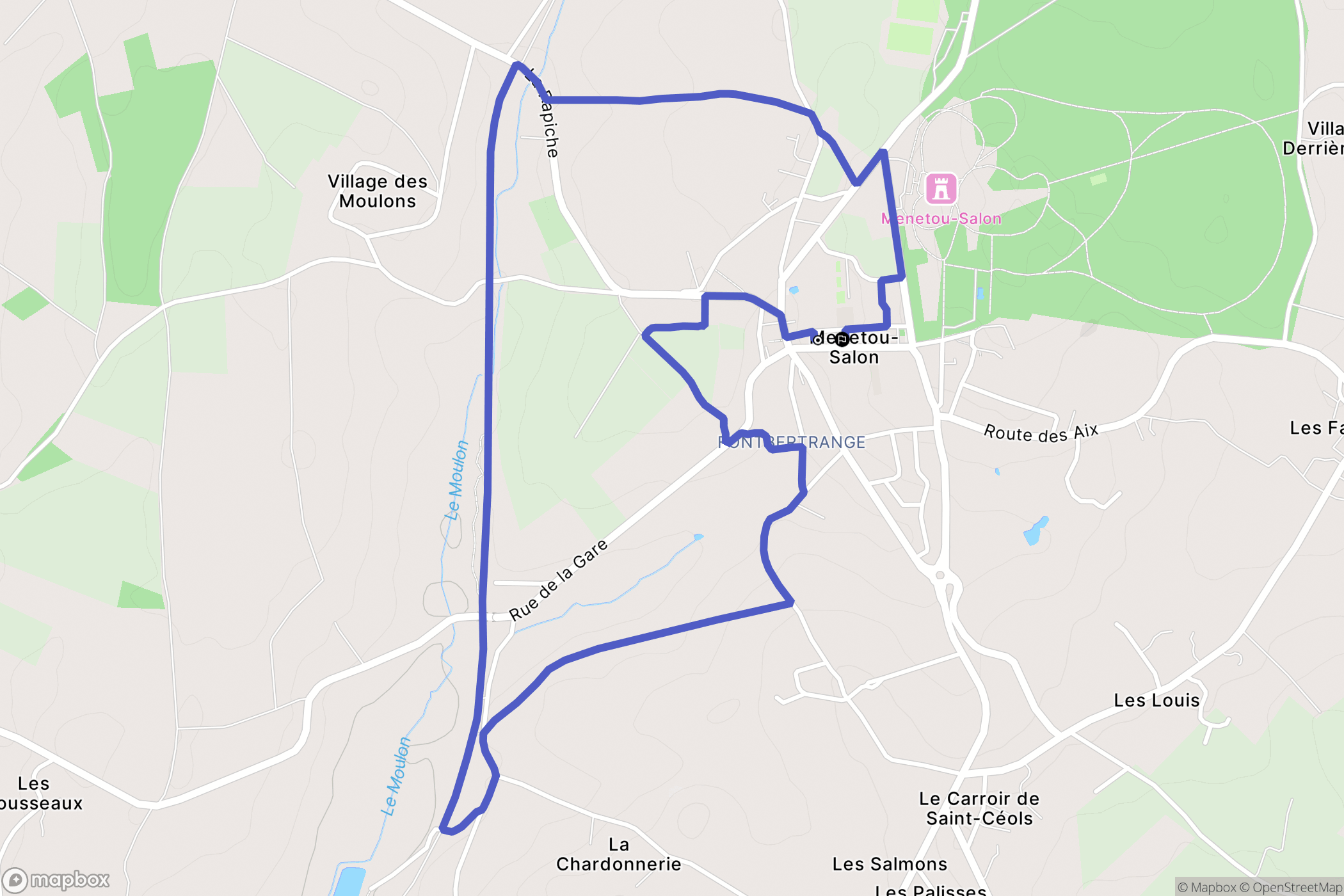 Menetou-Salon : carte du parcours de randonnée - France