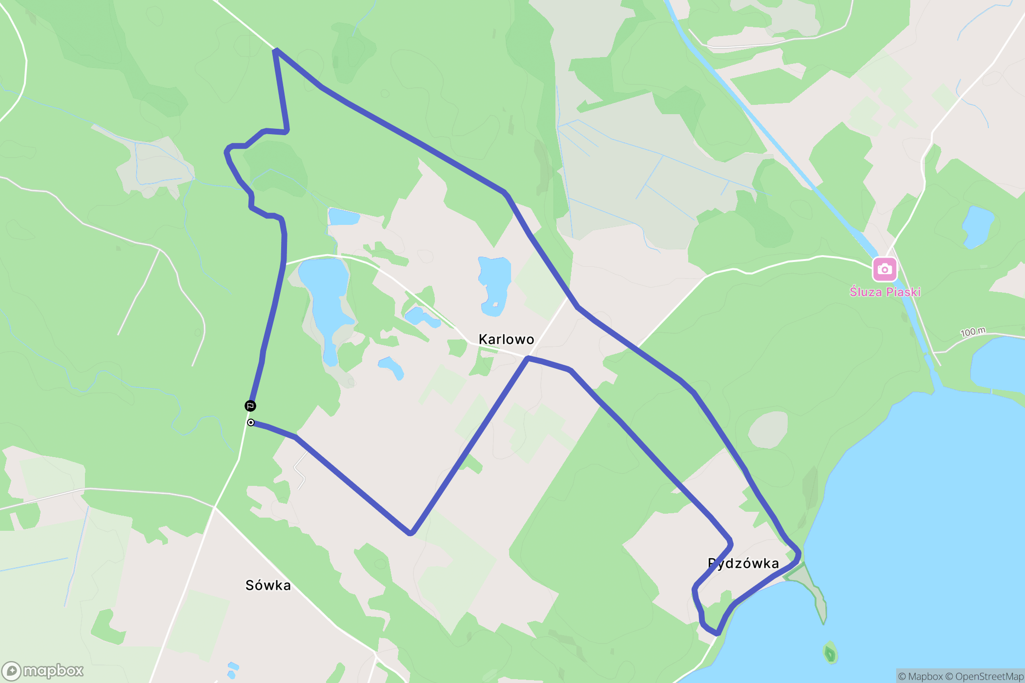 Karłowo: mapa trasy - Poland
