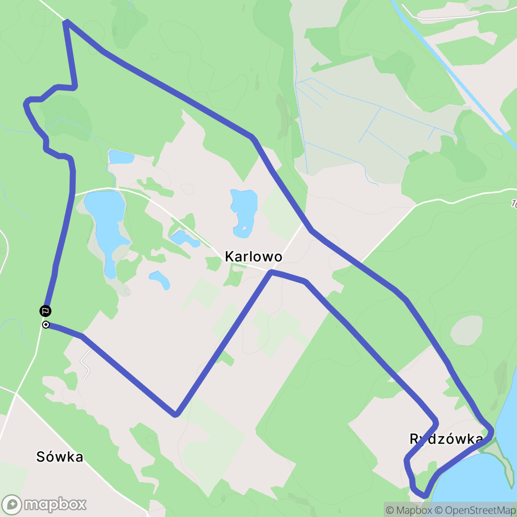 Karłowo: mapa trasy - Poland