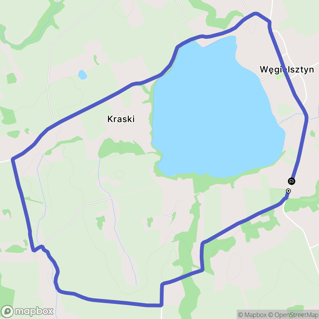 Węgielsztyn: mapa trasy - Poland