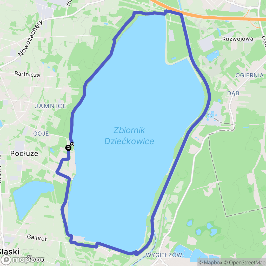 Imielin: mapa trasy - Poland