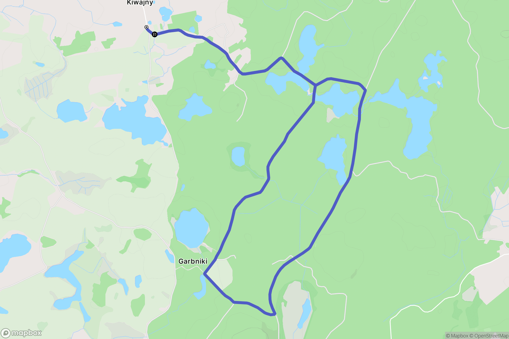 Kiwajny: mapa trasy - Poland