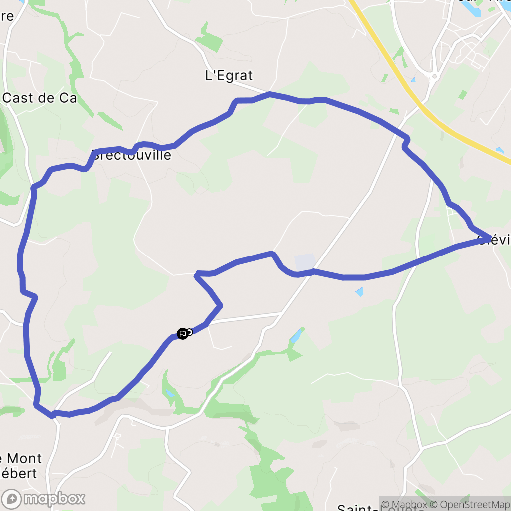 Torigny-les-Villes : carte du parcours de randonnée - France