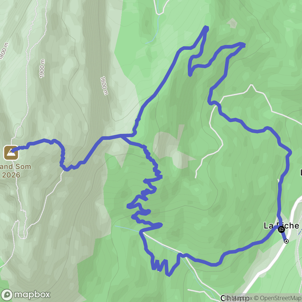 Saint-Pierre-d'Entremont : carte du parcours de randonnée - France